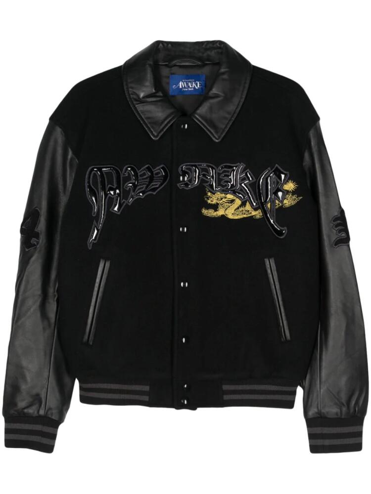 Awake NY dragon-embroidery bomber jacket - Black Cover