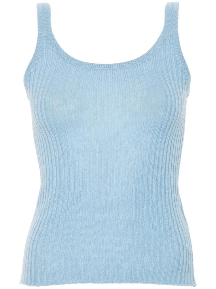 Ermanno Scervino ribbed cashmere tank top - Blue Cover