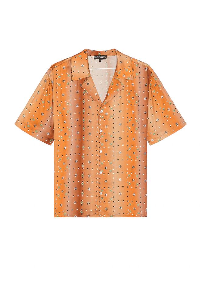 SIEDRES X Fwrd Resort Collar Short Sleeve Shirt in Orange Cover