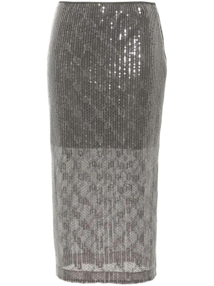 LIU JO sequinned midi skirt - Grey Cover