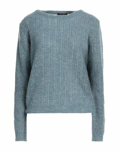 Bellwood Woman Sweater Slate blue Alpaca wool, Polyamide, Virgin Wool Cover