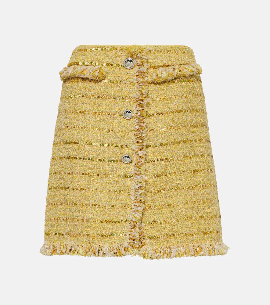 Giambattista Valli Fringed bouclé miniskirt Cover