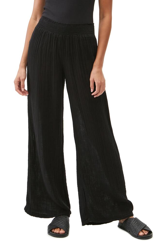 Michael Stars Smocked Wide Leg Pants in Black Cover