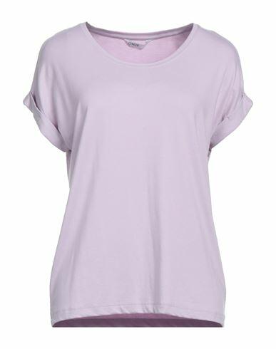 Only Woman T-shirt Lilac Viscose, Polyester, Elastane Cover