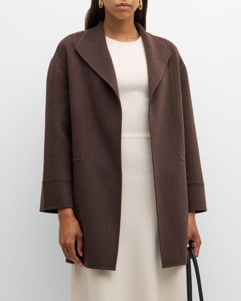 Neiman Marcus Cashmere Collection Open-Front Cashmere Car Coat Cover