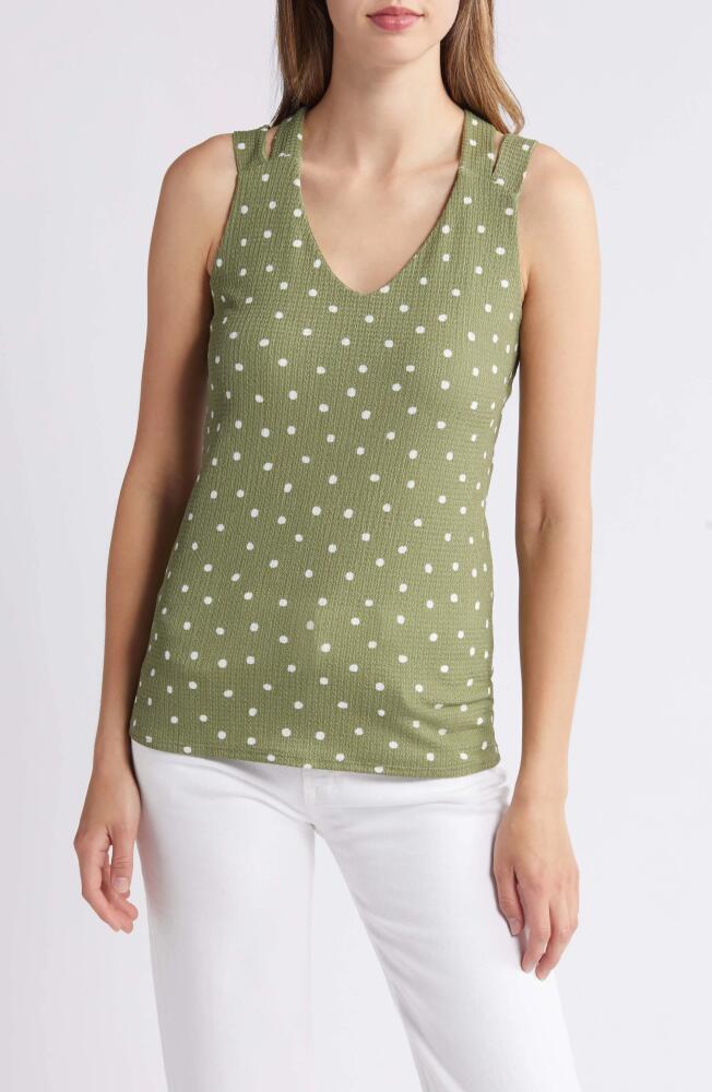 Loveappella Crisscross Tank Top in Sage Cover