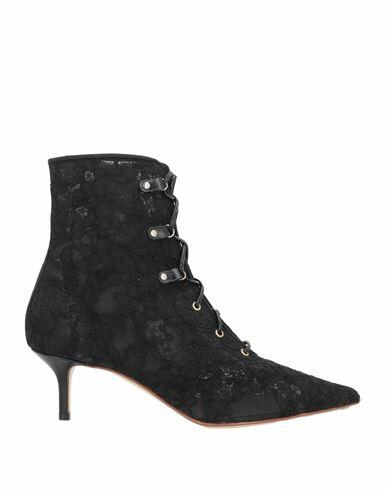 Francesco Russo Woman Ankle boots Black Textile fibers Cover