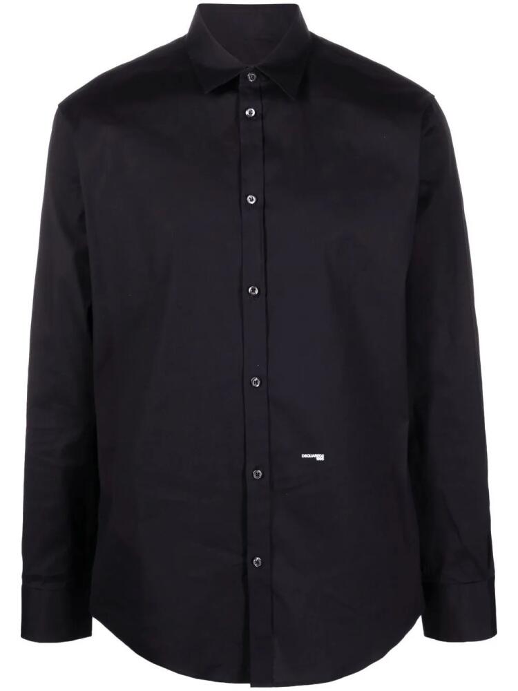 DSQUARED2 classic-collar poplin shirt - Black Cover