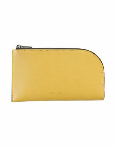 Rick Owens Man Coin purse Ocher Calfskin Cover