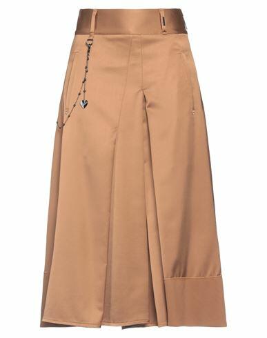 High Woman Midi skirt Camel Rayon, Viscose, Elastane Cover