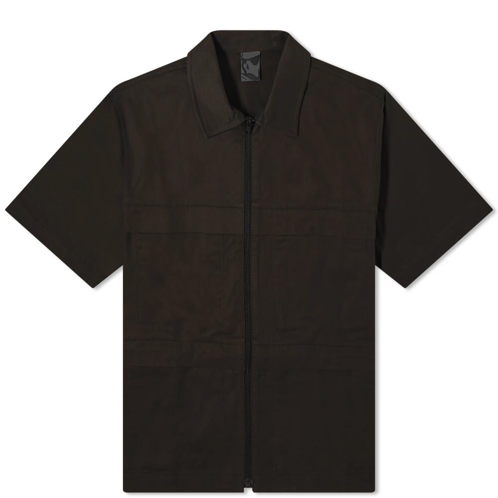 GR10K Men's 2 Way Zip Drill Shirt in Soil Brown Cover