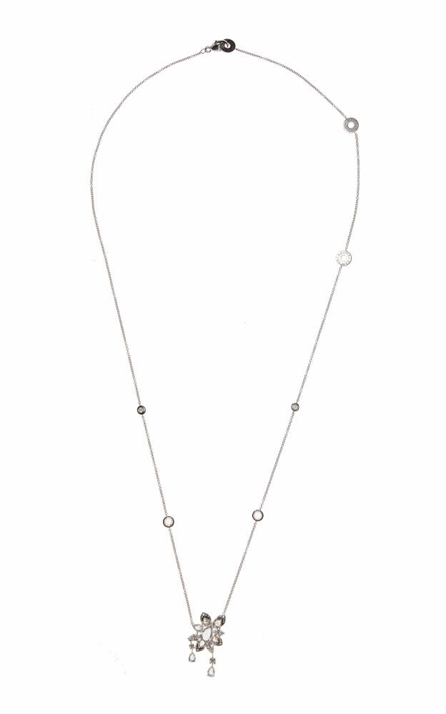 Harakh - Cascade 18K White Gold Diamond Necklace - White - Gifts For Her Cover