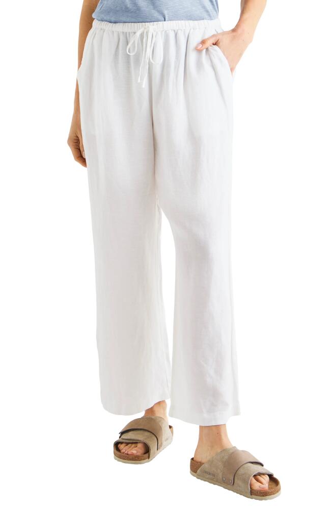 Splendid Dawson Linen Blend Drawstring Pants in White Cover