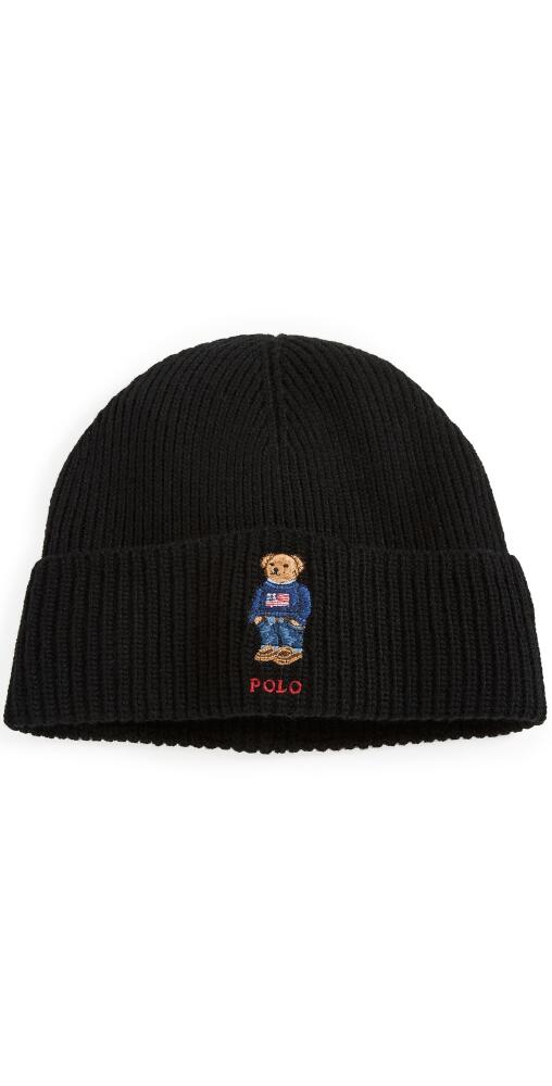 Polo Ralph Lauren Solid Flag Bear Beanie Polo Black Cover