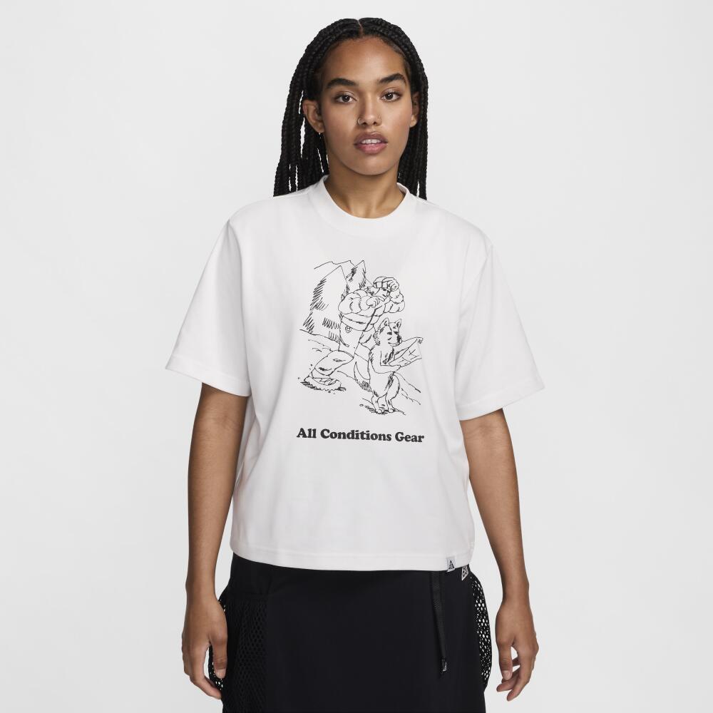 Women's Nike ACG Loose Graphic Tee in White Cover