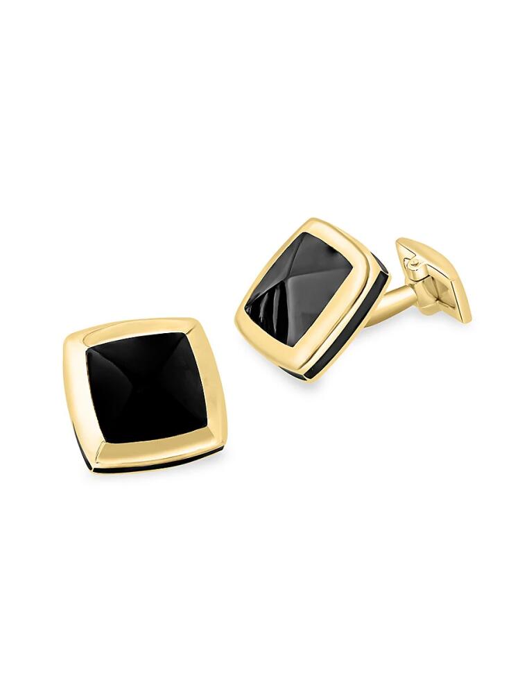 Effy Men's 14K Goldplated Sterling Silver & Onyx Cufflinks Cover