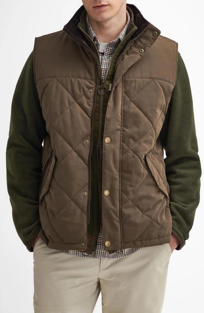 Barbour Elter Quilted Gilet Vest in Dark Olive Cover