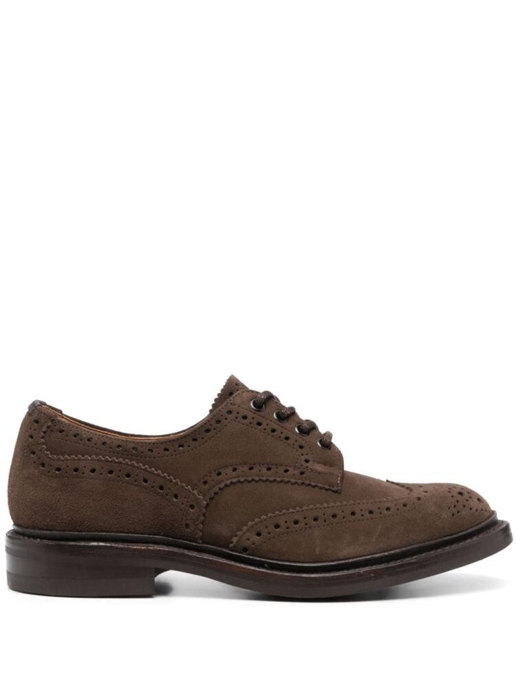 Tricker's brogue-detail suede brogues - Brown Cover