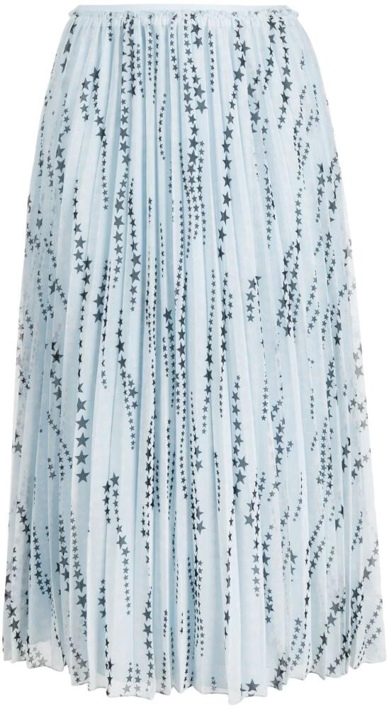 RED Valentino star-print pleated skirt - Blue Cover