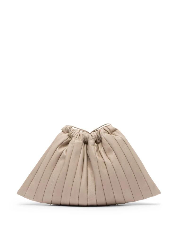 Marsèll Arriccio pleated leather clutch - Neutrals Cover