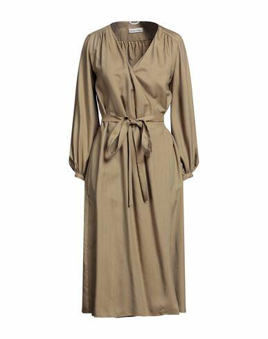 Le Sarte Pettegole Woman Midi dress Khaki Tencel, Viscose Cover