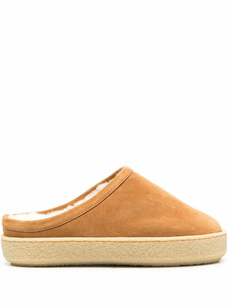 ISABEL MARANT Fozee suede flatform mules - Brown Cover