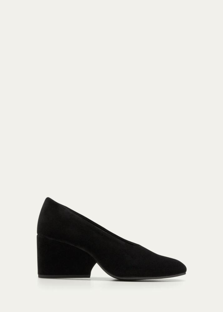 Comme des Garcons Velveteen Block-Heel Pumps Cover