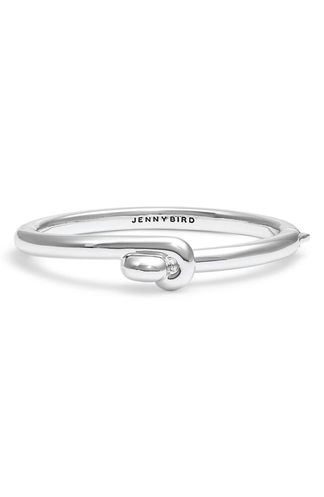 Jenny Bird Maeve Hinged Bangle Bracelet in High Polish Silver Cover