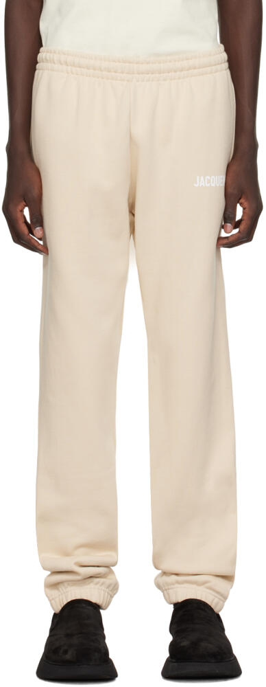 JACQUEMUS Beige Les Classiques 'Le jogging Jacquemus' Sweatpants Cover