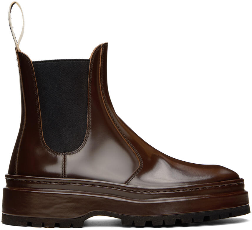 JACQUEMUS Brown Le Chouchou 'Les Chelsea Pavane' Chelsea Boots Cover