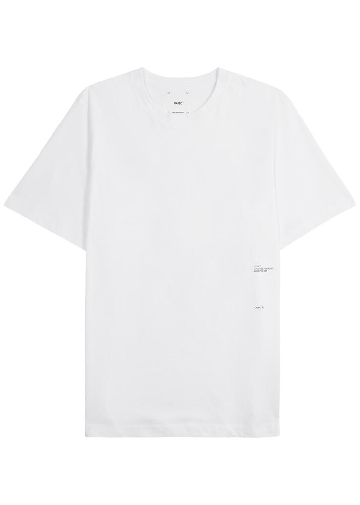 Oamc Still Printed Cotton T-shirt - White Cover