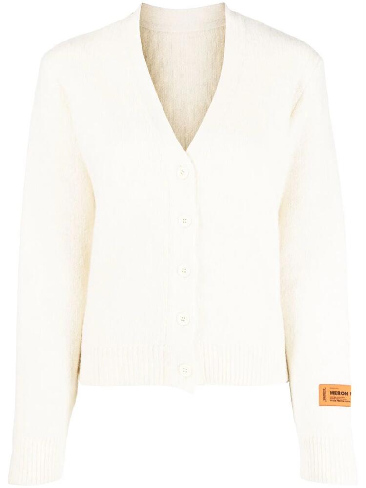 Heron Preston buttoned-up V-neck cardigan - White Cover