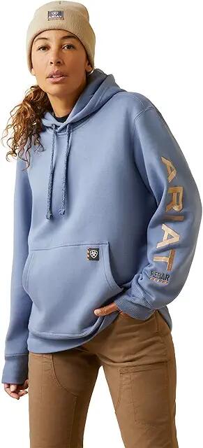 Ariat Rebar Graphic Hoodie (Colony Blue) Women's Clothing Cover