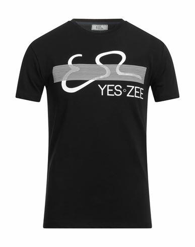 Yes Zee By Essenza Man T-shirt Black Cotton, Elastane Cover