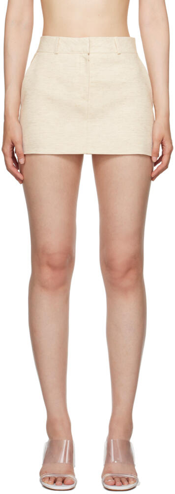 The Frankie Shop Beige Isle Miniskirt Cover