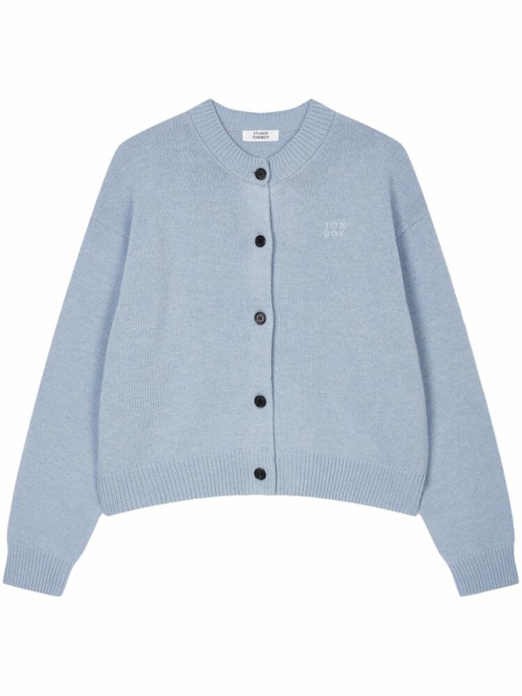 STUDIO TOMBOY round-neck wool cardigan - Blue Cover