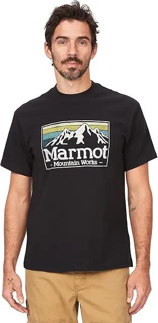 Marmot MMW Gradient Tee Short Sleeve (Black) Men's Clothing Cover