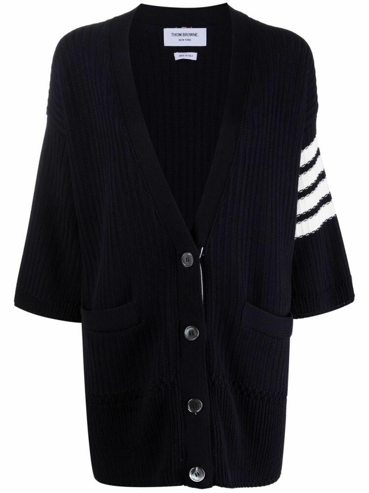 Thom Browne 4-Bar knit cardigan - Blue Cover