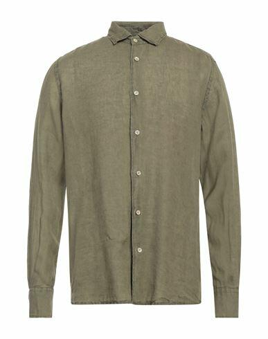 Glanshirt Man Shirt Military green Size 15 ¾ Linen Cover