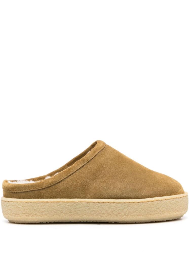 ISABEL MARANT shearling suede mules - Brown Cover