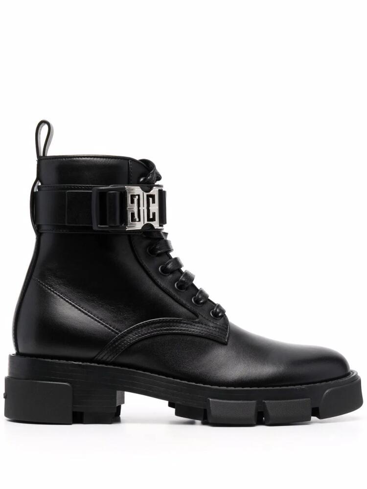 Givenchy Terra 45mm 4G-buckle lace-up boots - Black Cover