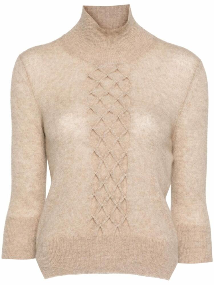 Ermanno Scervino knot-detailing cashmere jumper - Neutrals Cover