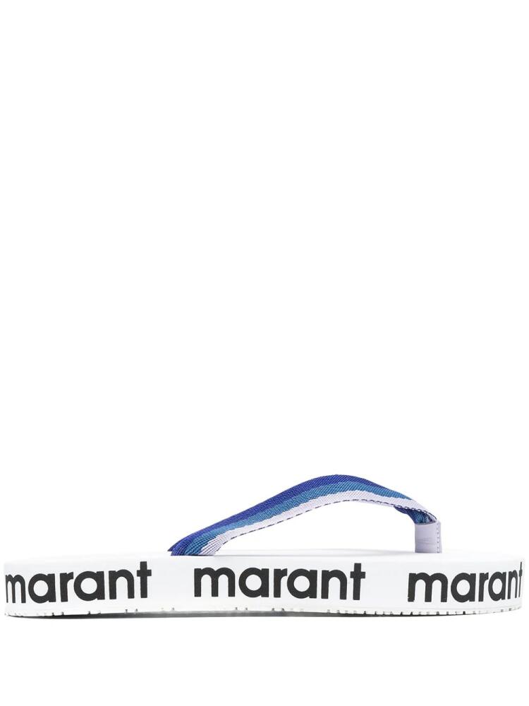 ISABEL MARANT logo-printed flip-flops - Blue Cover