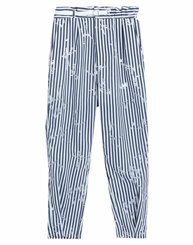 White Sand Woman Pants Blue Cotton, Polyamide Cover