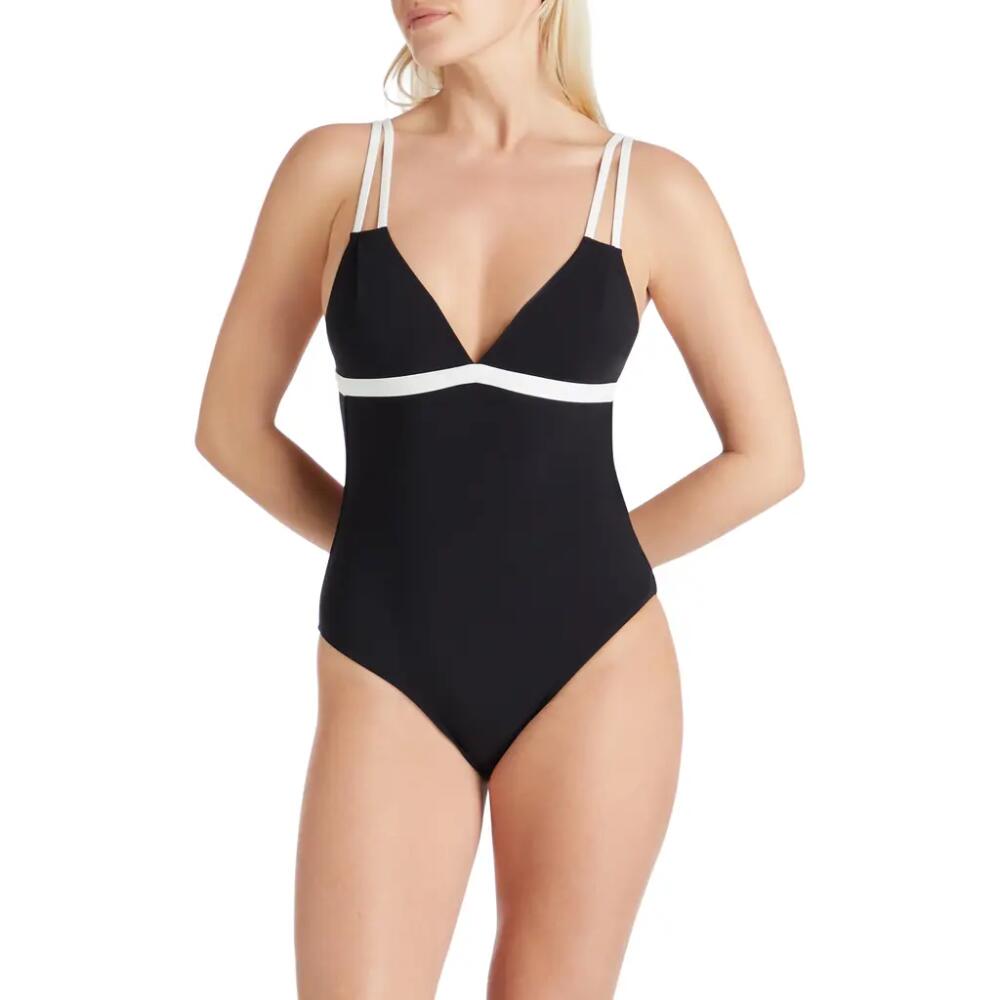 VALIMARE Aruba Double Strap One-piece Swimsuit in Black Cover