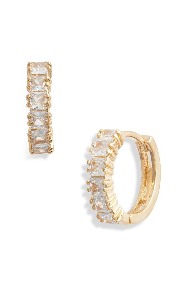 Child of Wild Venice Cubic Zirconia Huggie Hoop Earrings in Gold Cover