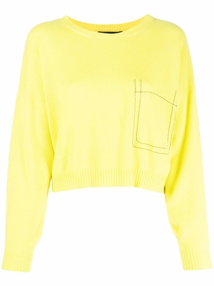 Fabiana Filippi bead-embellished cashmere jumper - Yellow Cover