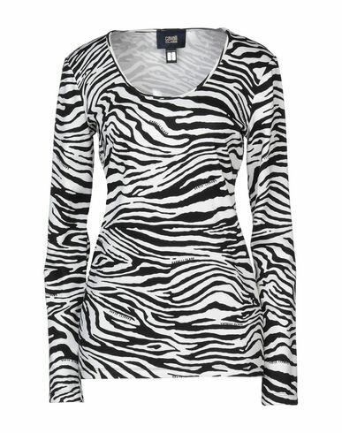 Cavalli Class Woman T-shirt White Viscose, Elastane Cover