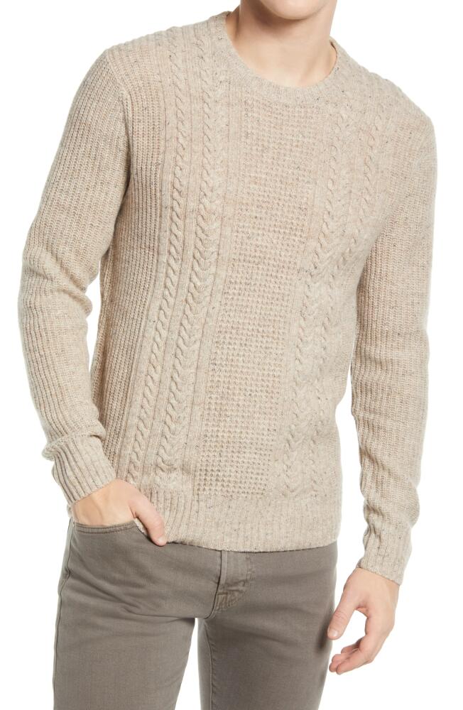 The Normal Brand Kennedy Wool Blend Crewneck Sweater in Stone Cover