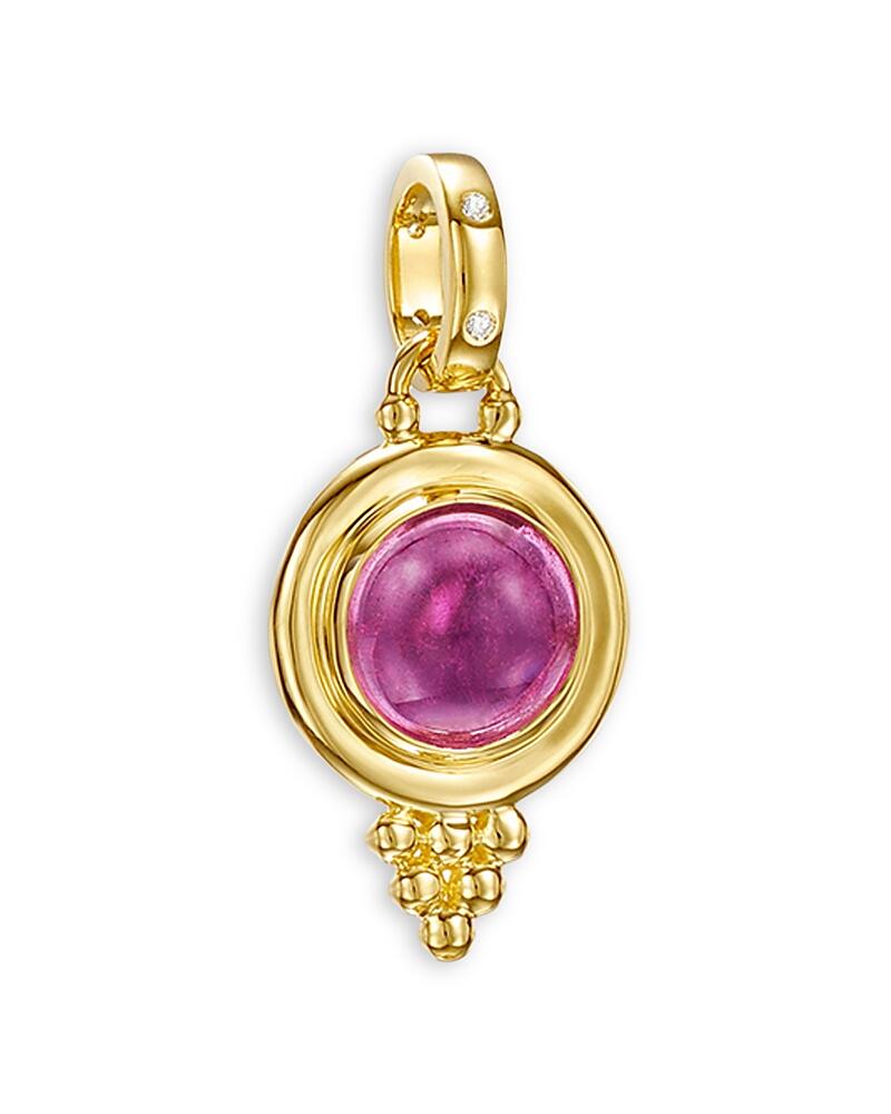 Temple St. Clair 18K Yellow Gold Classic Pink Tourmaline & Diamond Pendant Cover